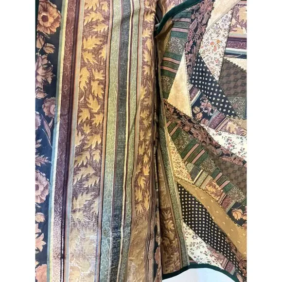 FESTIVAL Patchwork Quilt Large Jacket Upcycled Handmade Kimono Artsy New - Read - Picture 10 of 16